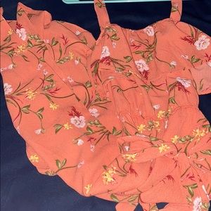 Rue21 Light Pink Sleeveless Floral Romper